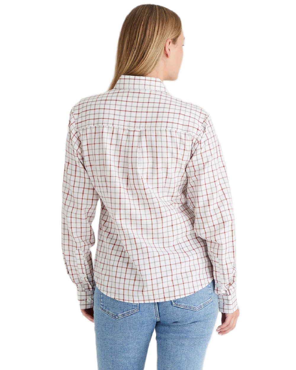 Russet Roasted Cashew coloured Ridgeline Womens Sedgebrook Shirt on white background #colour_russet-roasted-cashew