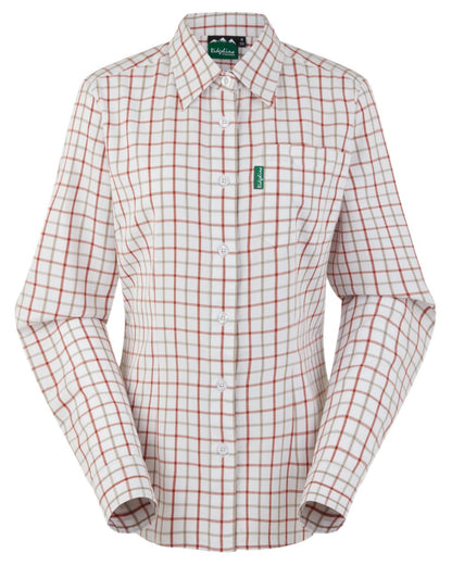 Russet Roasted Cashew coloured Ridgeline Womens Sedgebrook Shirt on white background #colour_russet-roasted-cashew