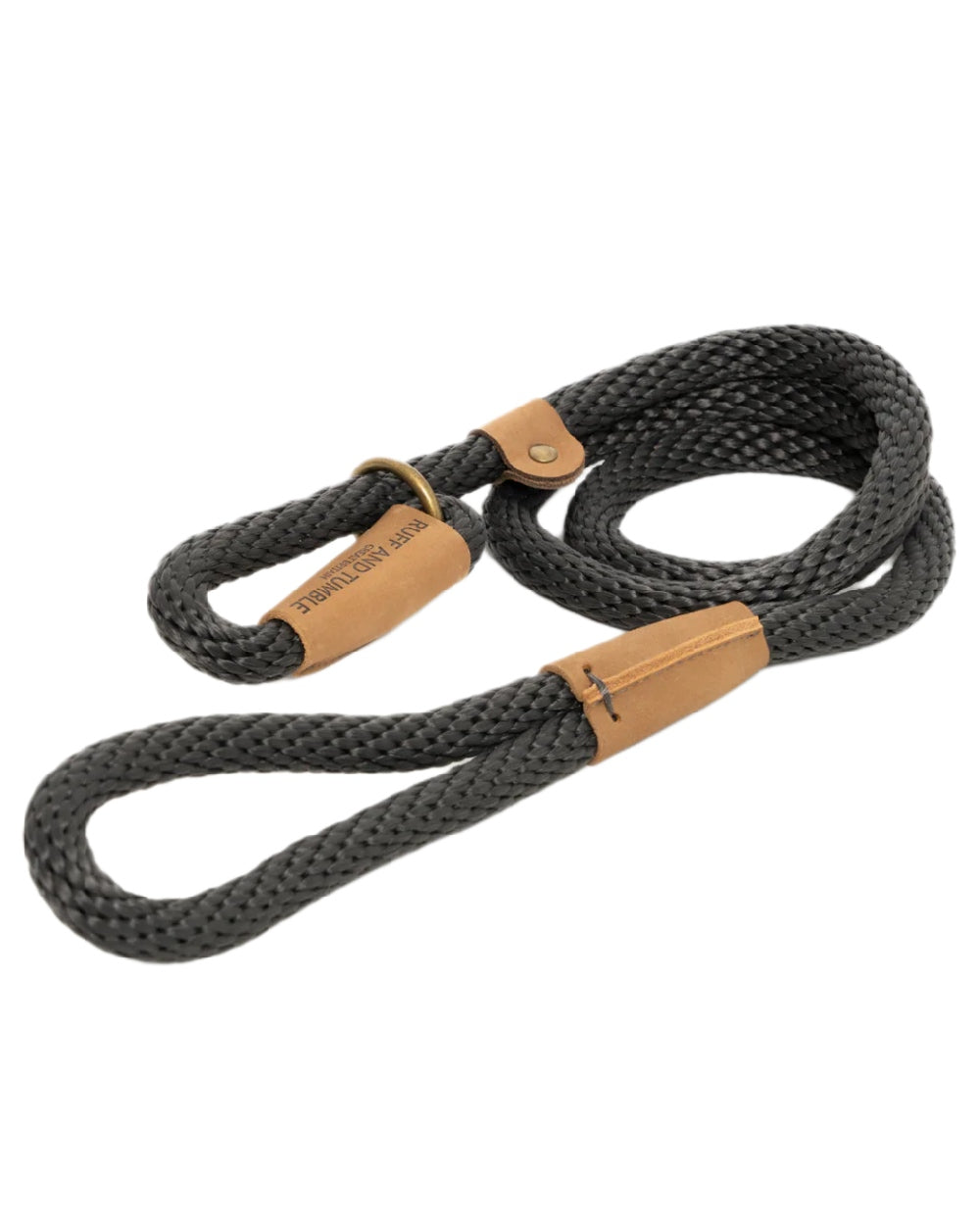Charcoal Coloured Ruff & Tumble Slip Dog Leads on white background #colour_charcoal