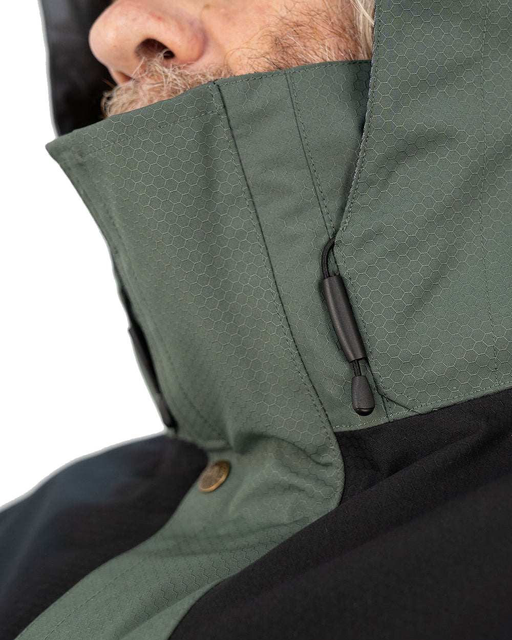 Sage/Black Coloured Swazi Torrent Jacket On A White Background #colour_sage-black