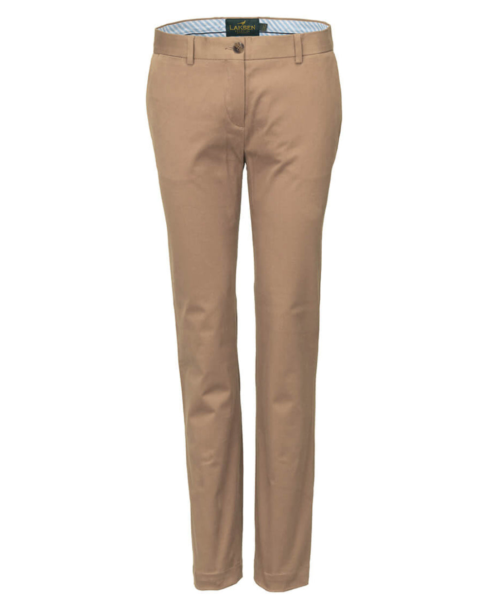 Sand Coloured Laksen Pennyton Chino Trousers On A White Background #colour_sand