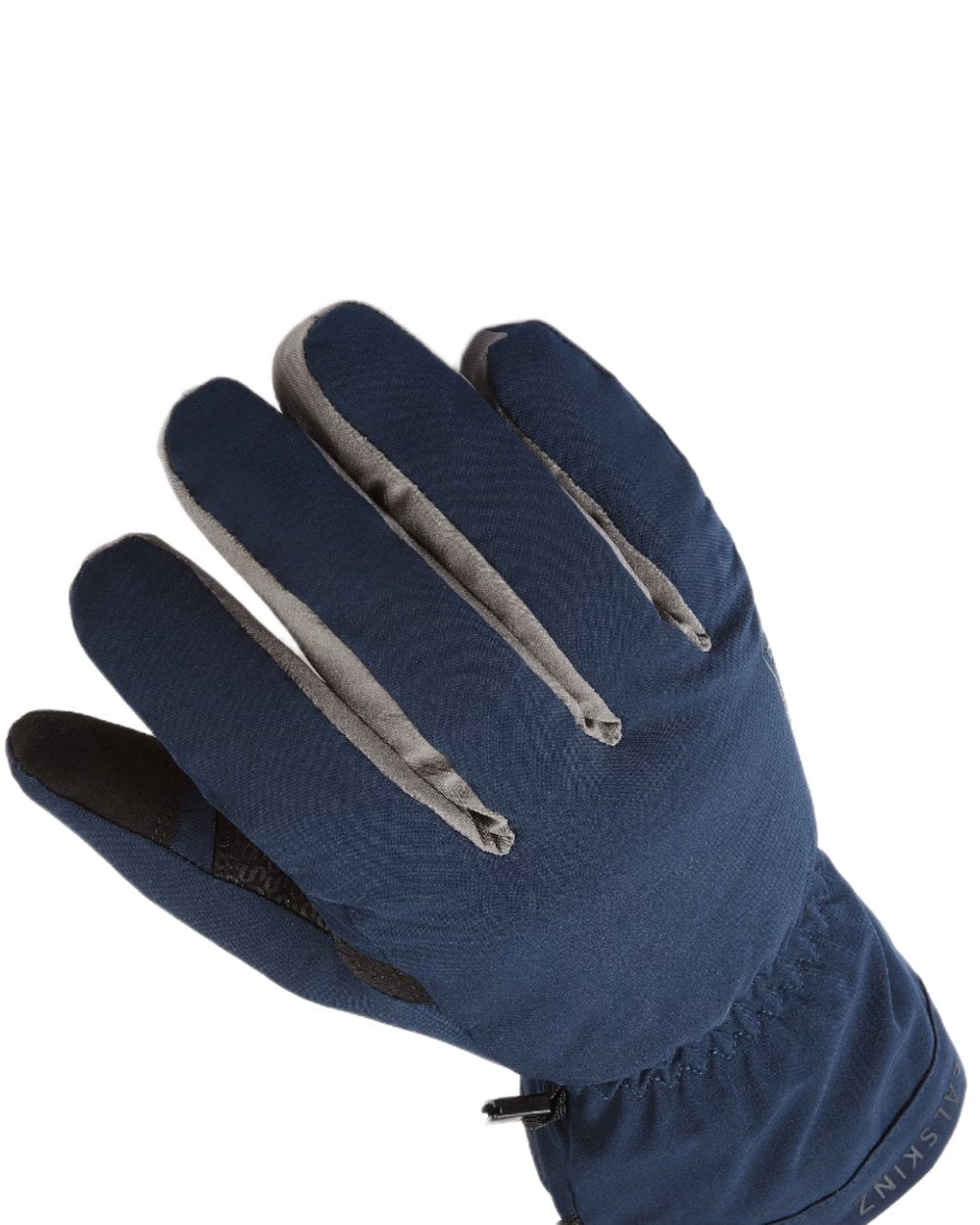 Navy Coloured Sealskinz Drayton Waterproof Lightweight Gauntlet on white background #colour_navy