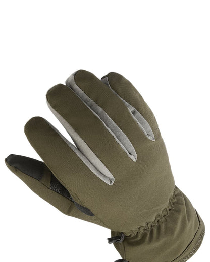 Olive Coloured Sealskinz Drayton Waterproof Lightweight Gauntlet on white background #colour_olive