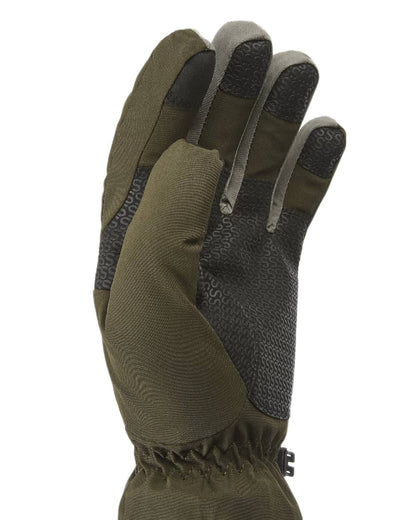 Olive Coloured Sealskinz Drayton Waterproof Lightweight Gauntlet on white background #colour_olive
