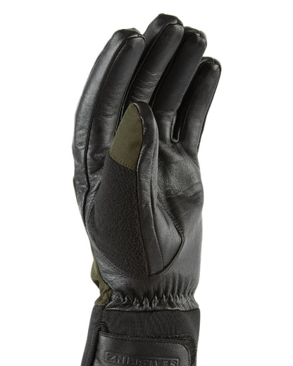 Olive Coloured Sealskinz Fordham Waterproof All Weather Hunting Glove on white background #colour_olive