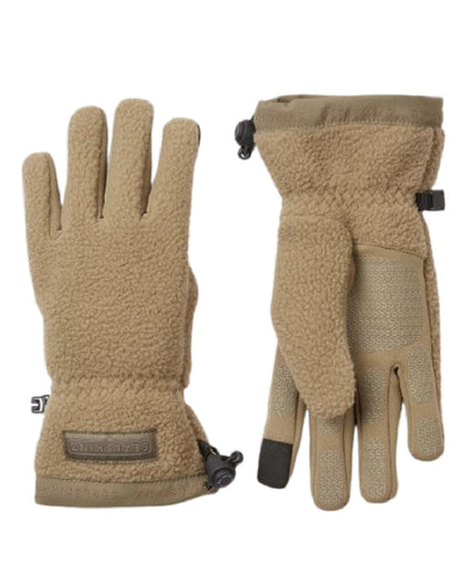 Brown Coloured Sealskinz Hoveton Waterproof Sherpa Fleece Glove on white background #colour_brown