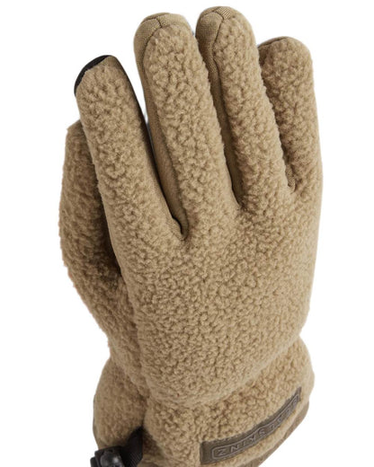 Brown Coloured Sealskinz Hoveton Waterproof Sherpa Fleece Glove on white background #colour_brown