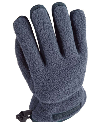 Navy Coloured Sealskinz Hoveton Waterproof Sherpa Fleece Glove on white background #colour_navy