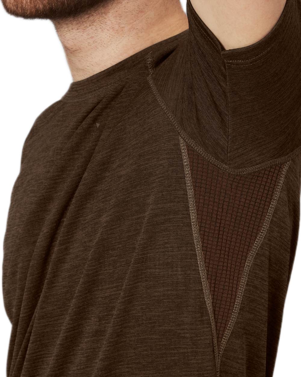 Demitasse Brown Coloured Seeland Active Short Sleeve T-Shirt on White background #colour_demitasse-brown