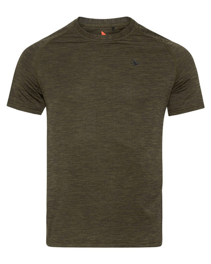 Pine Green Coloured Seeland Active Short Sleeve T-Shirt on White background #colour_pine-green