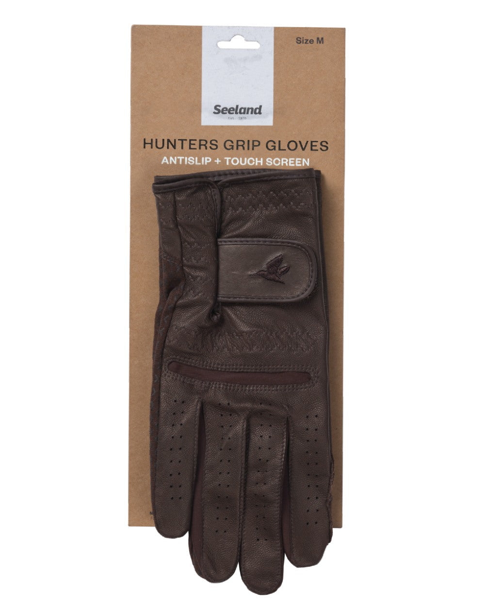 Chocolate Torte Coloured Seeland Aim Shooting Gloves on white background #colour_chocolate-torte
