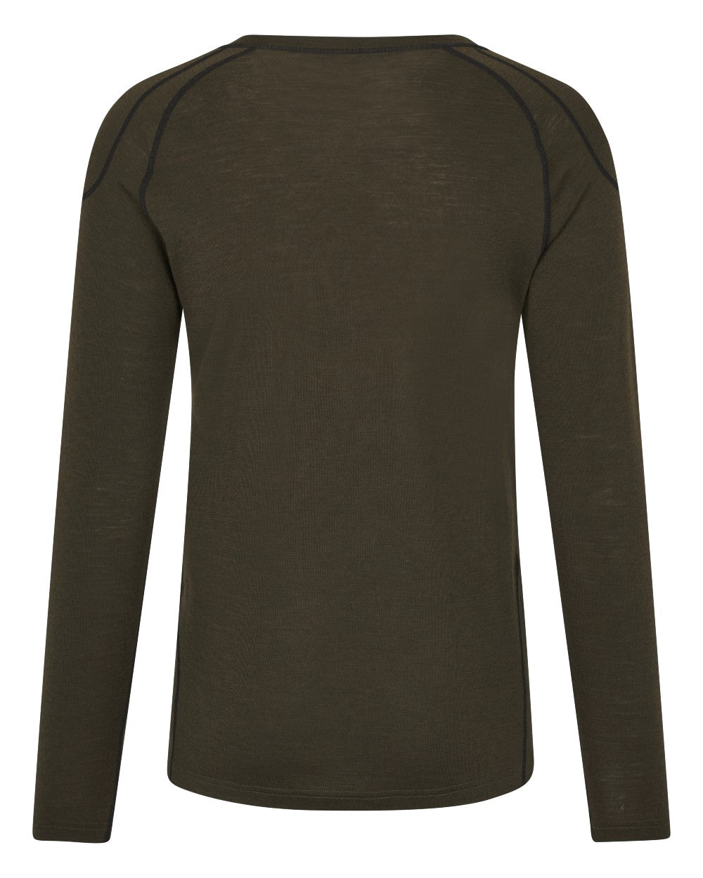 Pine Green coloured Seeland Apex One Hundred Long Sleeve T-Shirt on white background #colour_pine-green