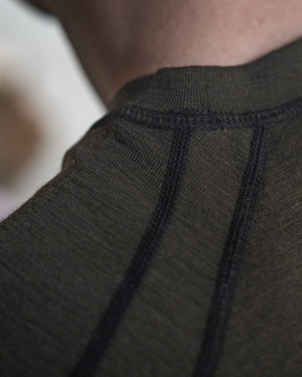 Pine Green coloured Seeland Apex One Hundred Long Sleeve T-Shirt on outdoor background #colour_pine-green