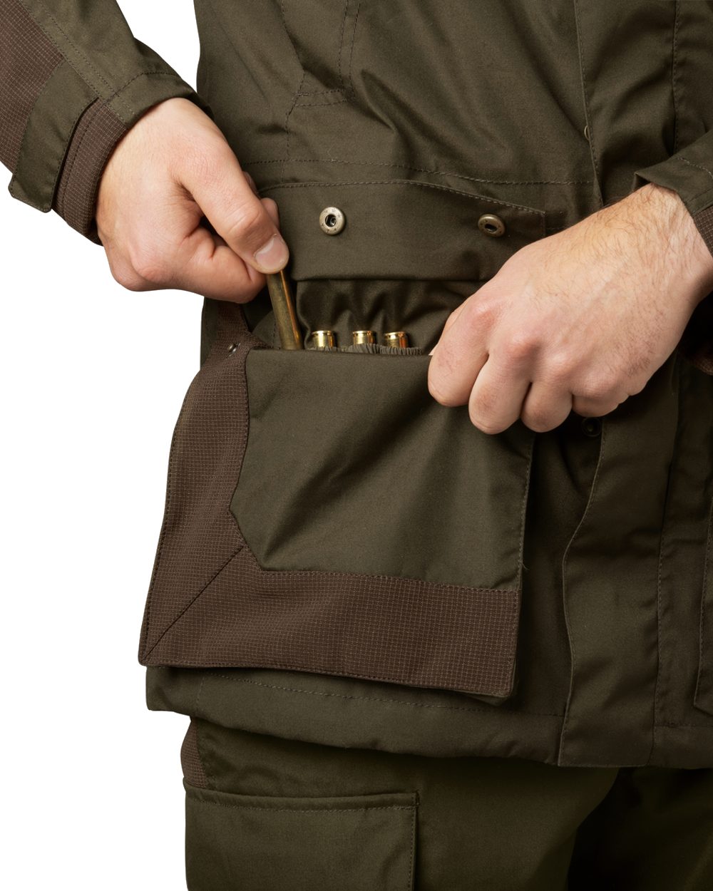 Pine Green Coloured Seeland Arden Jacket on white background #colour_pine-green