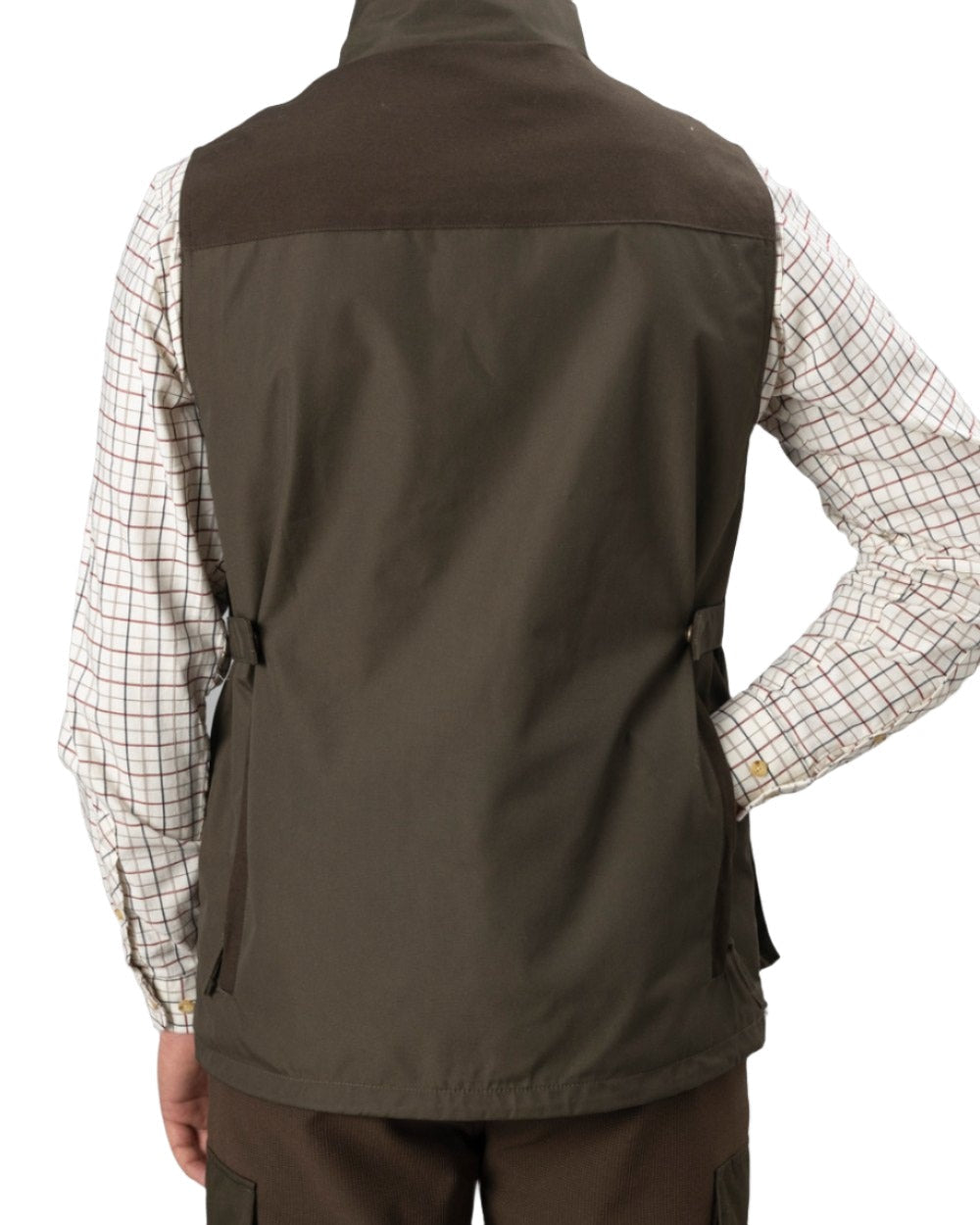 Pine Green Coloured Seeland Arden Waistcoat on white background #colour_pine-green