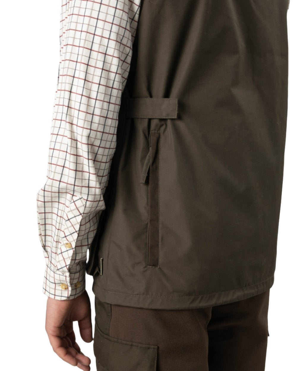 Pine Green Coloured Seeland Arden Waistcoat on white background #colour_pine-green