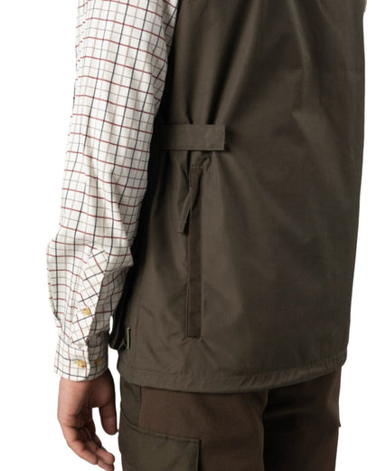 Pine Green Coloured Seeland Arden Waistcoat on white background #colour_pine-green