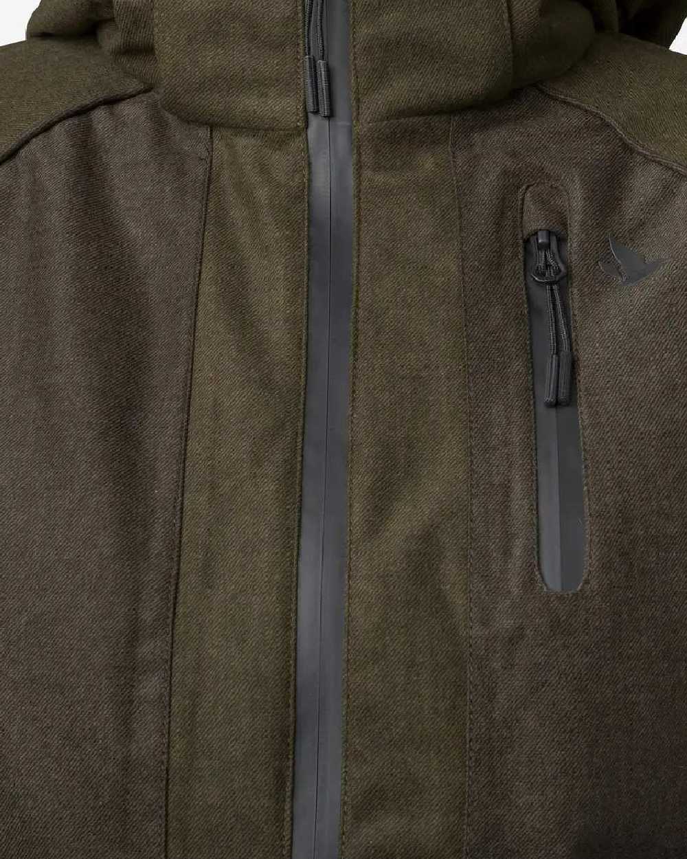 Pine Green Demitasse Brown Coloured Seeland Avail Aya Insulated Jacket on white background #colour_pine-green-demitasse-brown