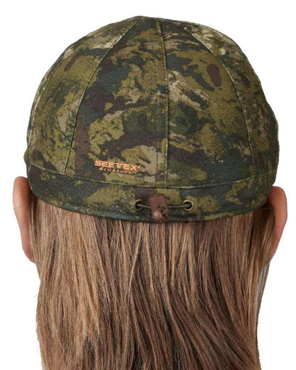 InVis Green Coloured Seeland Avail Camo Cap on white background #colour_invis-green