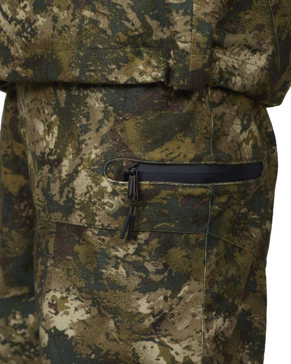 InVis Green Coloured Seeland Avail Camo Trousers on white background #colour_invis-green