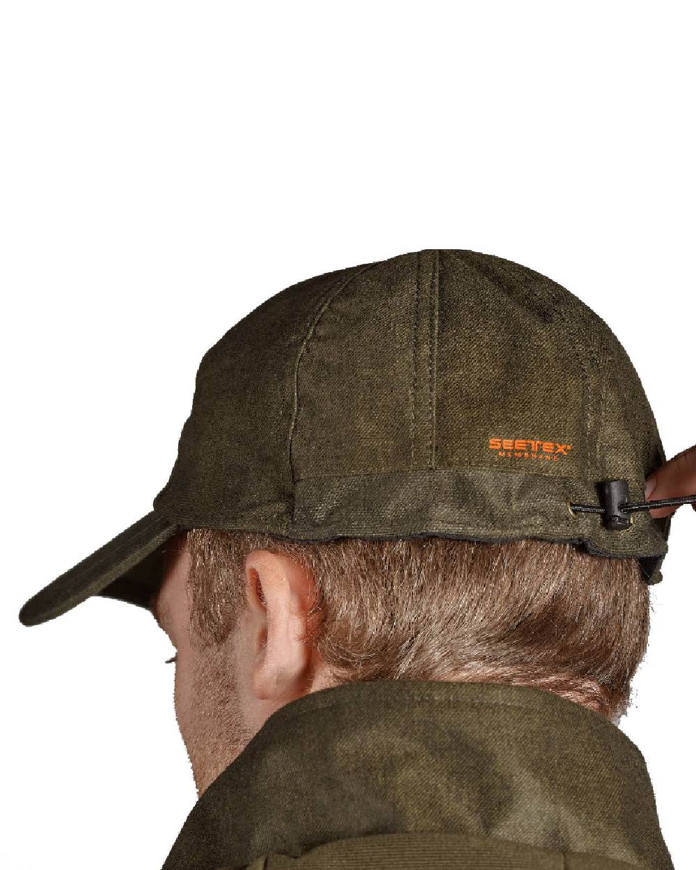 Pine Green Melange Coloured Seeland Avail Cap on white background #colour_pine-green-melange