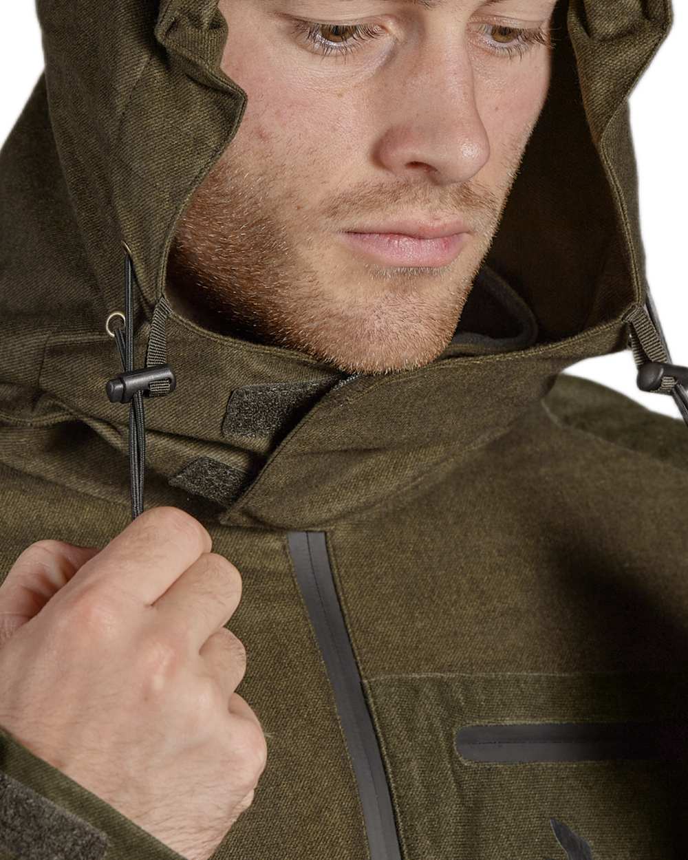 Pine Green Melange coloured Seeland Avail Jacket on white background #colour_pine-green-melange