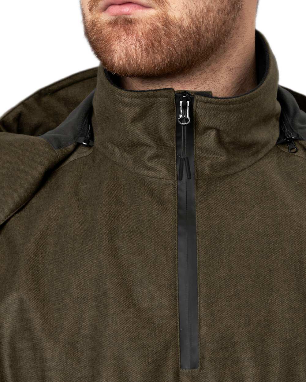 Pine Green Melange Coloured Seeland Avail Smock on White background #colour_pine-green-melange