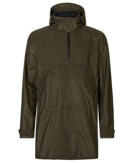 Pine Green Melange Coloured Seeland Avail Smock on White background #colour_pine-green-melange