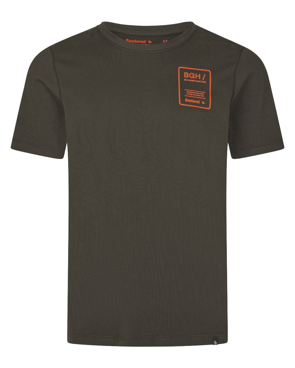 Pine Green coloured Seeland BGH T-Shirt on white background #colour_pine-green