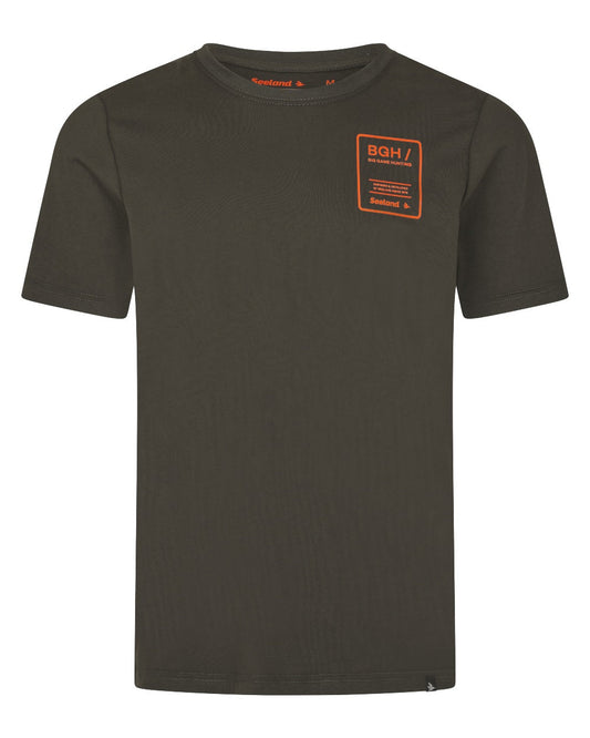 Pine Green coloured Seeland BGH T-Shirt on white background #colour_pine-green