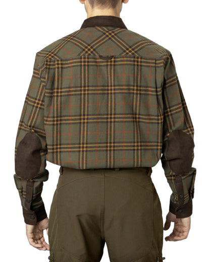 Grape Leaf Terracotta Check Coloured Seeland Banff Shirt on white background #colour_grape-leaf-terracotta-check