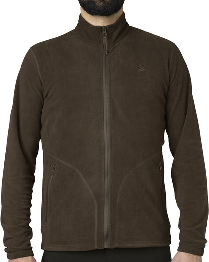 Brown Coloured Seeland Benjamin Fleece on white background #colour_brown