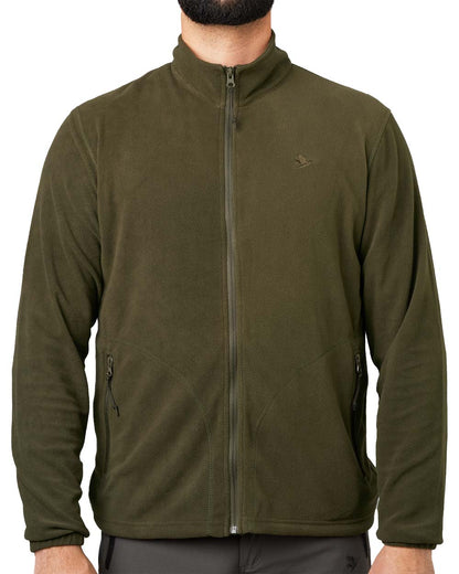 Pine Green Coloured Seeland Benjamin Fleece on white background #colour_pine-green