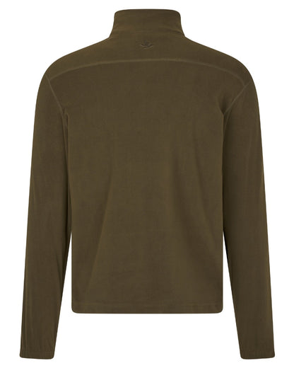 Pine Green Coloured Seeland Benjamin Half Zip Fleece on white background #colour_pine-green