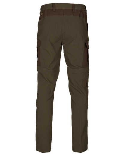 Pine Green Demitasse Brown coloured Seeland Birch Zip-Off Trousers on white background #colour_pine-green-demitasse-brown