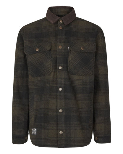 Pine Green Check Coloured Seeland Canada Yukon Shirt on white background #colour_pine-green-check