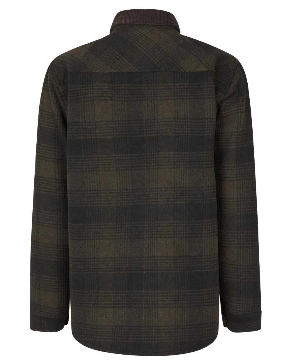 Pine Green Check Coloured Seeland Canada Yukon Shirt on white background #colour_pine-green-check