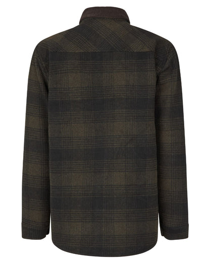 Pine Green Check Coloured Seeland Canada Yukon Shirt on white background #colour_pine-green-check