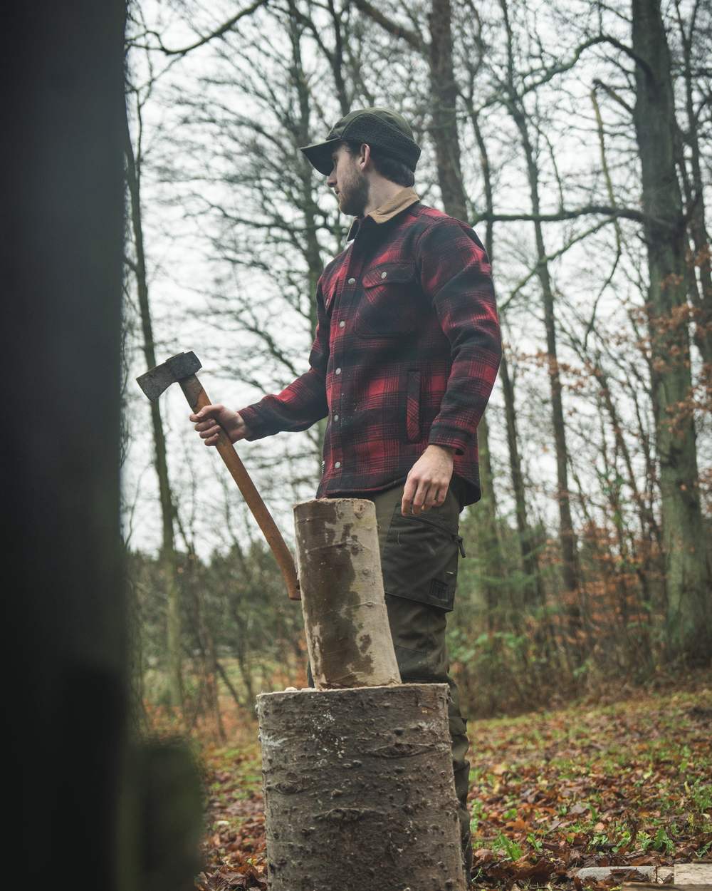 Red Check Coloured Seeland Canada Yukon Shirt on outdoor background #colour_red-check