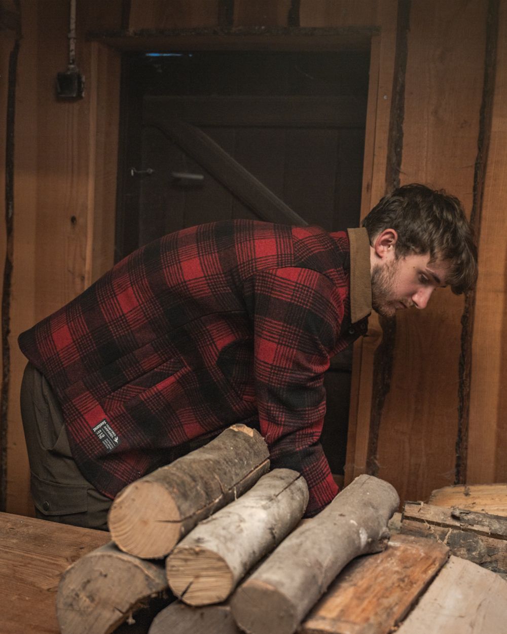 Red Check Coloured Seeland Canada Yukon Shirt on outdoor background #colour_red-check