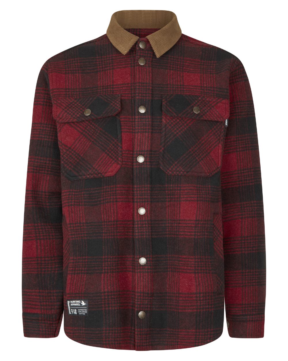 Red Check Coloured Seeland Canada Yukon Shirt on white background #colour_red-check