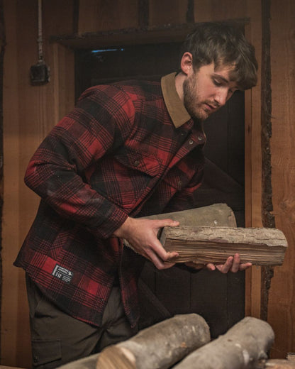 Red Check Coloured Seeland Canada Yukon Shirt on outdoor background #colour_red-check