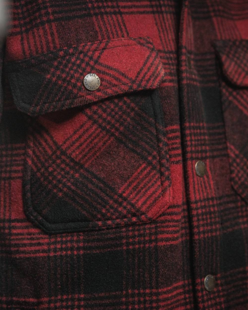 Red Check Coloured Seeland Canada Yukon Shirt on outdoor background #colour_red-check