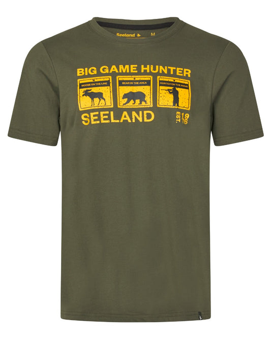 Grape Leaf Coloured Seeland Caution T-Shirt on white background #colour_grape-leaf