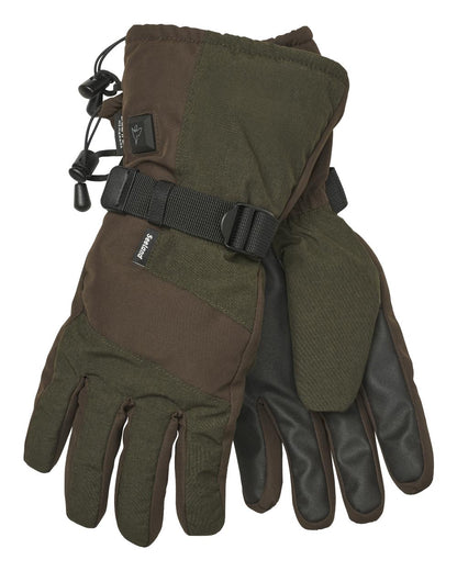 Pine Green coloured Seeland Celsius Heat Gloves on white background #colour_pine-green