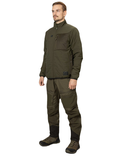 Pine Green Coloured Seeland Celsius Heat Jacket on white background #colour_pine-green