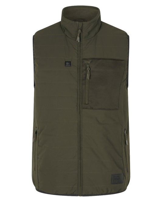 Pine Green Coloured Seeland Celsius Heat Waistcoat on white background #colour_pine-green