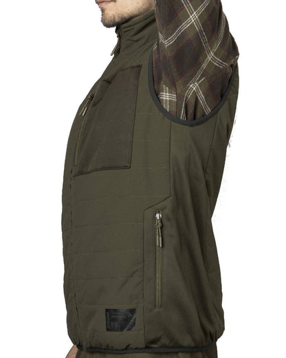 Pine Green Coloured Seeland Celsius Heat Waistcoat on white background #colour_pine-green