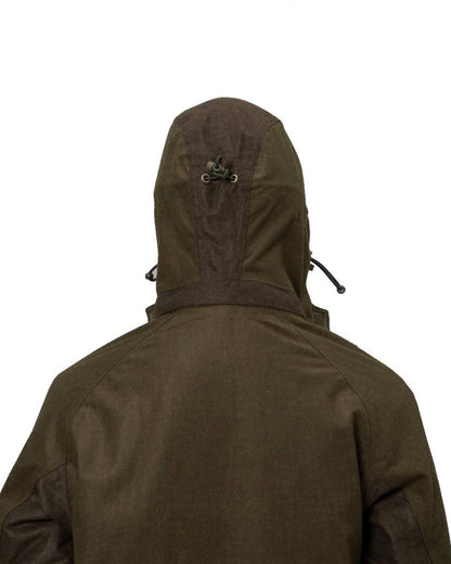 Pine Green Melange Coloured Seeland Childrens Avail Jacket on white background #colour_pine-green-melange