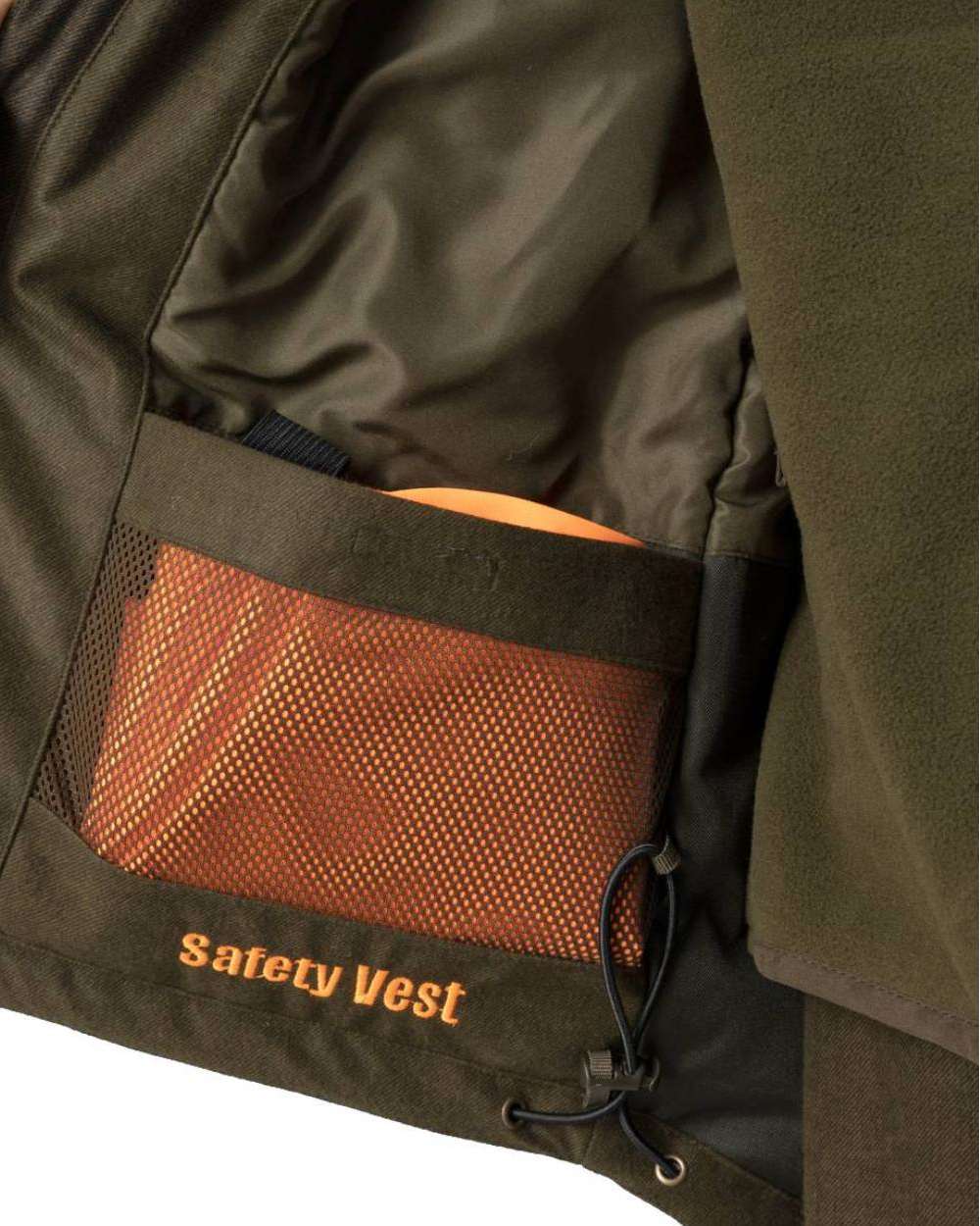 Pine Green Melange Coloured Seeland Childrens Avail Jacket on white background #colour_pine-green-melange